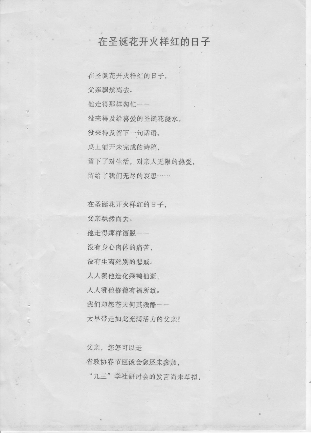 《在圣诞花开火样红的日子》1